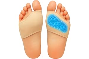 BENOO Metatarsal Pads for Men & Women (2 Sleeves) Gel Cushions for Ball of Foot Pain Relief, Morton’s Neuroma, Metatarsalgia, Sesamoiditis, Reusable & Washable (Mens 6-8.5 | Womens 7.5-9.5)