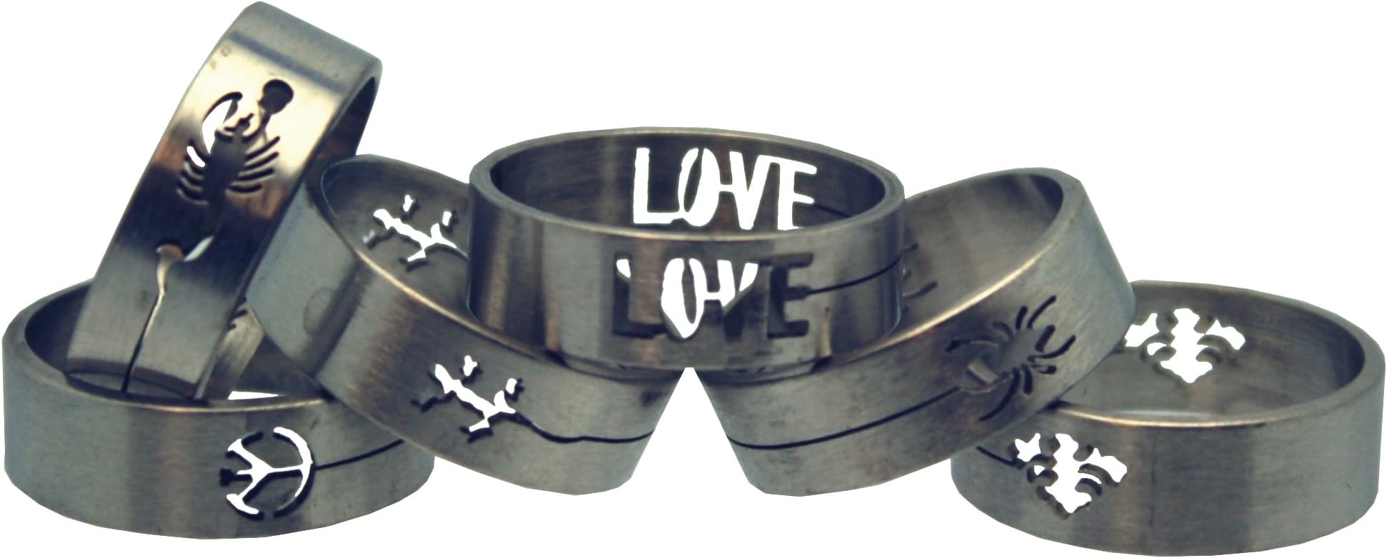 Stainless Steel Fashion Rings (36 Count)