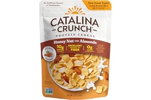 Catalina Crunch Protein Cereal - Breakfast Cereal with 10g of Protein, No Added Sugar - Gluten Free, Keto Friendly - Honey Nut with Almonds - 8 oz. Bag (Pack of 1)