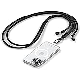 Satechi OntheGo Lanyard Cable, 60W Fast Charging, Black | 480 Mbps data transfer, built-in crossbody strap, 1.5 m/4.9 ft braided cord, for iPhone, Android