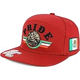 Trendy Apparel Shop 3D Mexico Pride Embroidered Flatbill Snapback Cap