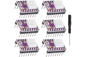 DKARDU 6 pcs DRV8825 Stepper Motor Driver Module Adjustable Driver 3D Printer Accessories with Heat Sink Screwdriver for 3D Printer RepRap 4 ramps 1.4 StepStick