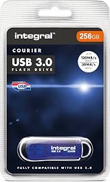 Integral 256GB USB 3.2 Gen 1 Flash Drive Courier Blue 120MBs Read view 6