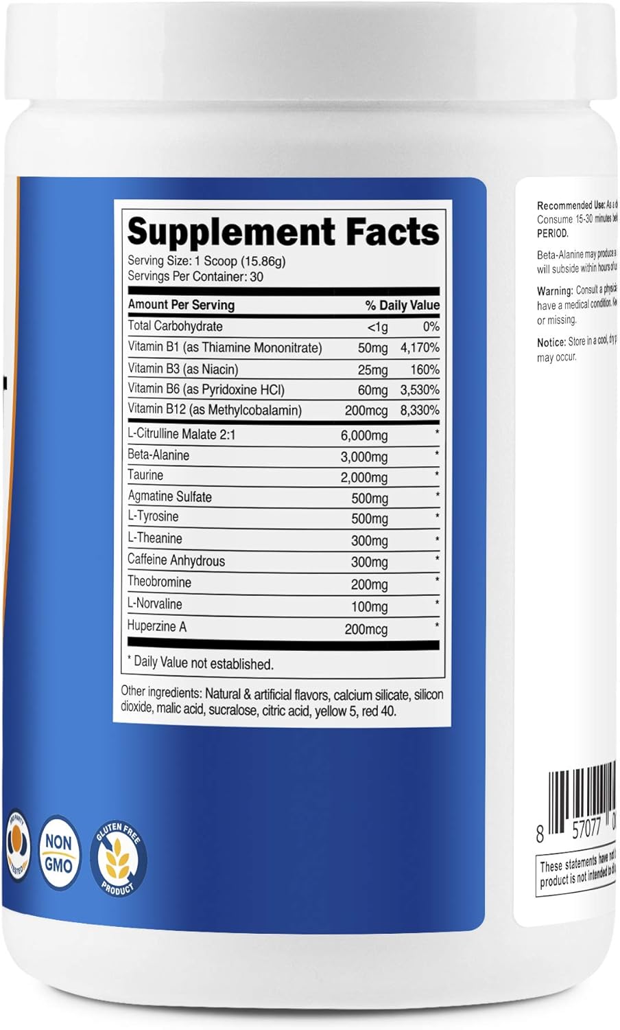 Nutricost Pre-Workout Complex 30 Servings (Peach Mango): Health & Personal Care
