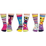 United Oddsocks - Lot De 6 Chaussettes Fleurs Colorées En Boîte Cadeau - Taille EUR 37-42