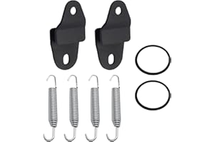 Shtuomoland Exhaust Muffler Pipe Stay Mount with Hangers Springs and O-Rings Fits for Yamaha Banshee 350 YFZ350 1987-2006 Replace 2GU-14771-00-00 90507-20030-00 93210-45742-00