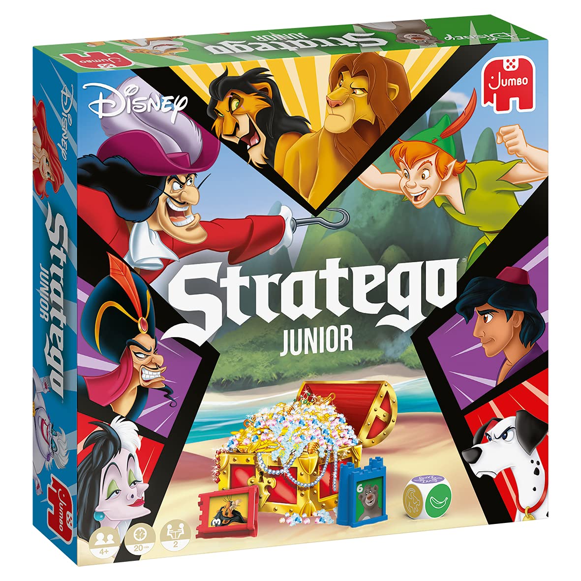 Jumbo Games Stratego Junior Disney - The classic game as a family game with the most popular Disney characters - game from 4 years for children