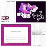 Olivia Samuel 20 Roller Skate Party Invites with Envelopes - A6 Size view 2