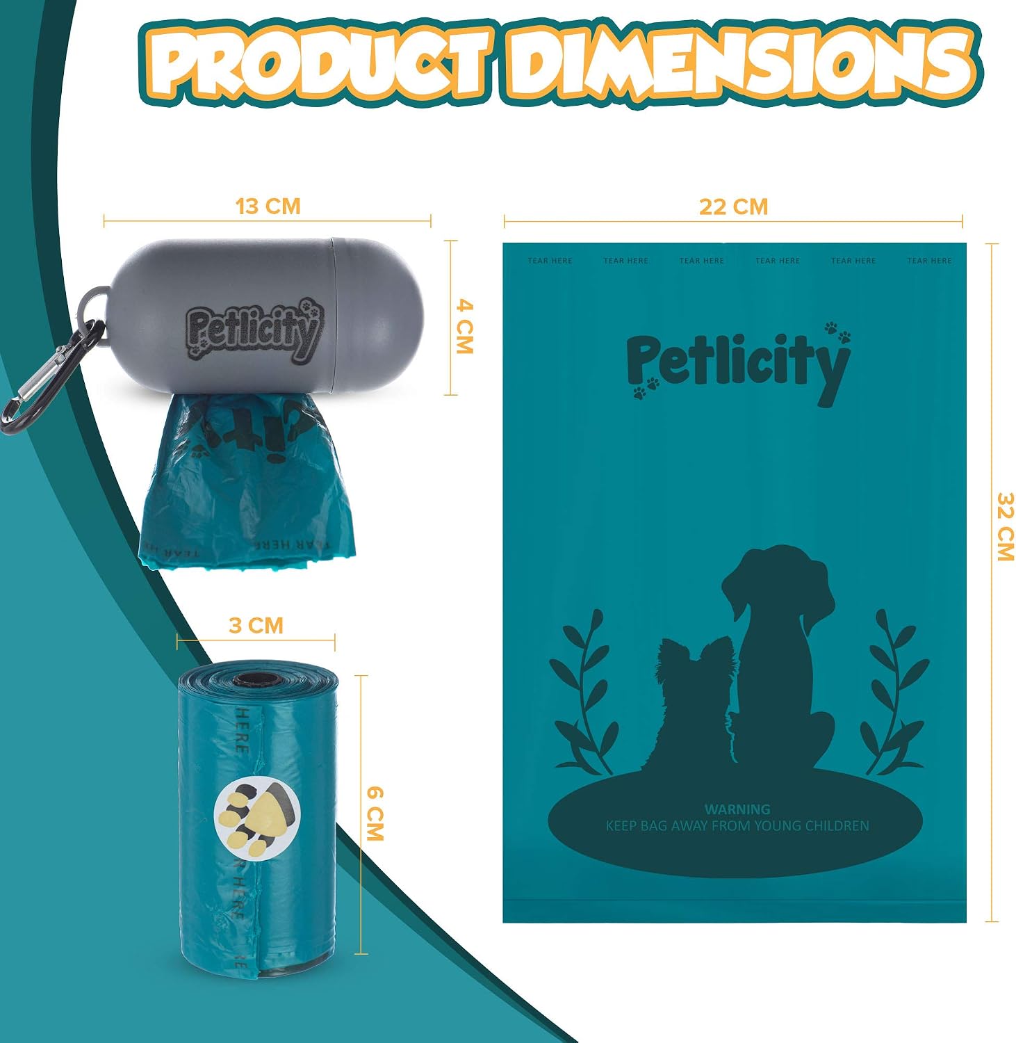 Petlicity Dog Poop Bags Dispenser with 600 Compostable Dog Poo Bags, Biodegradable Poo Bags Dogs - Image 4