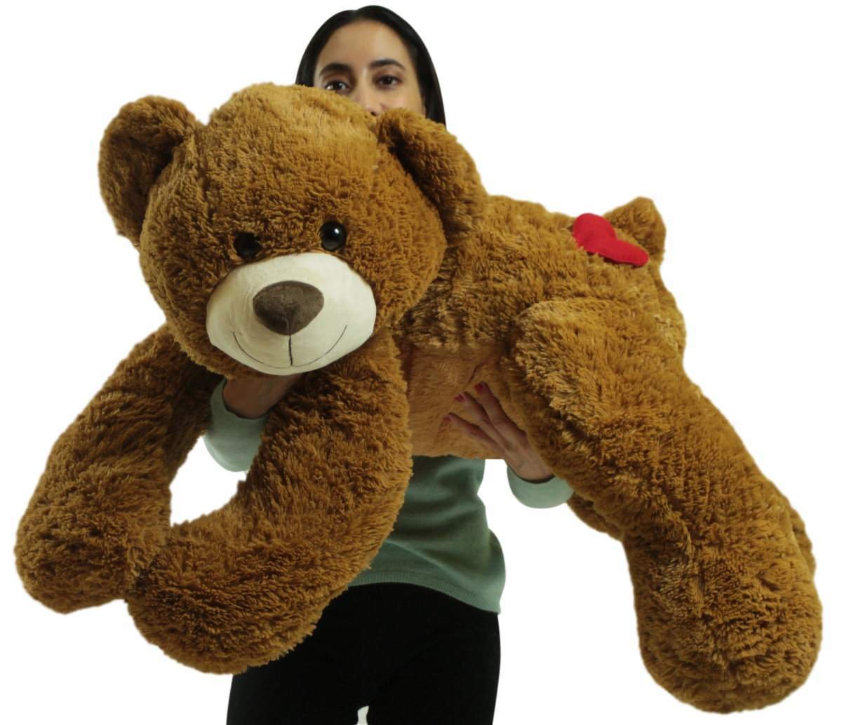 big plush 4 foot teddy bear extra soft 48 inch honey