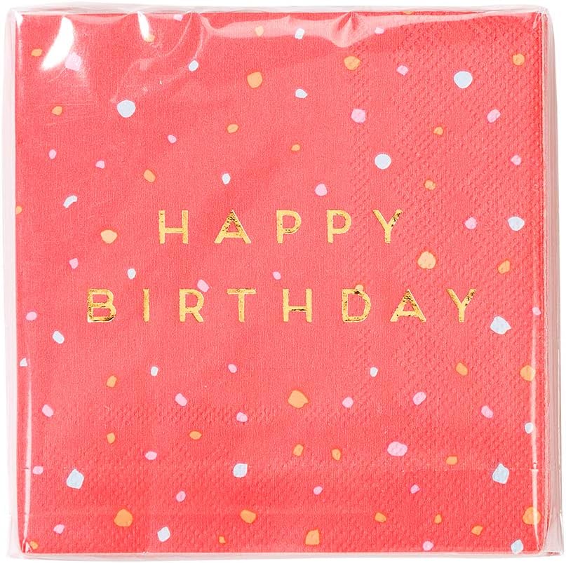 Talking Tables 16pack Paper Disposable Rose Gold Cocktail Napkins, Rosenapkins, Mittel - Image 3