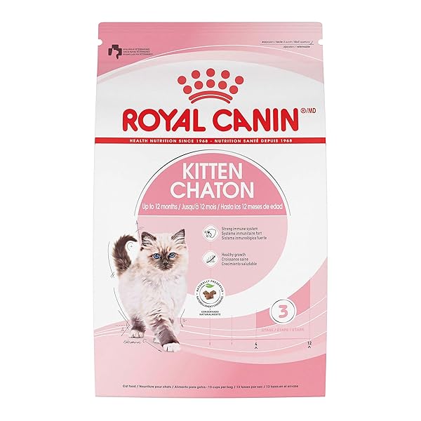 ROYAL CANIN FELINE HEALTH NUTRITION DRY KITTEN FOOD, SUPPORTS DIGESTIVE HEALTH, IMMUNE SUPPORT AND HEALTHY ENERGY, 3 LB BAG