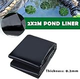 PALUDO Pond Liner 2M x 2M HDPE Black Heavy Duty Underlay Garden Ponds view 2