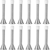 Spring Door Stoppers,12 Pcs Wall Mounted Heavy Duty Threaded Door Stop,Flexible Steel Door Stopper with White Rubber Bumper,B