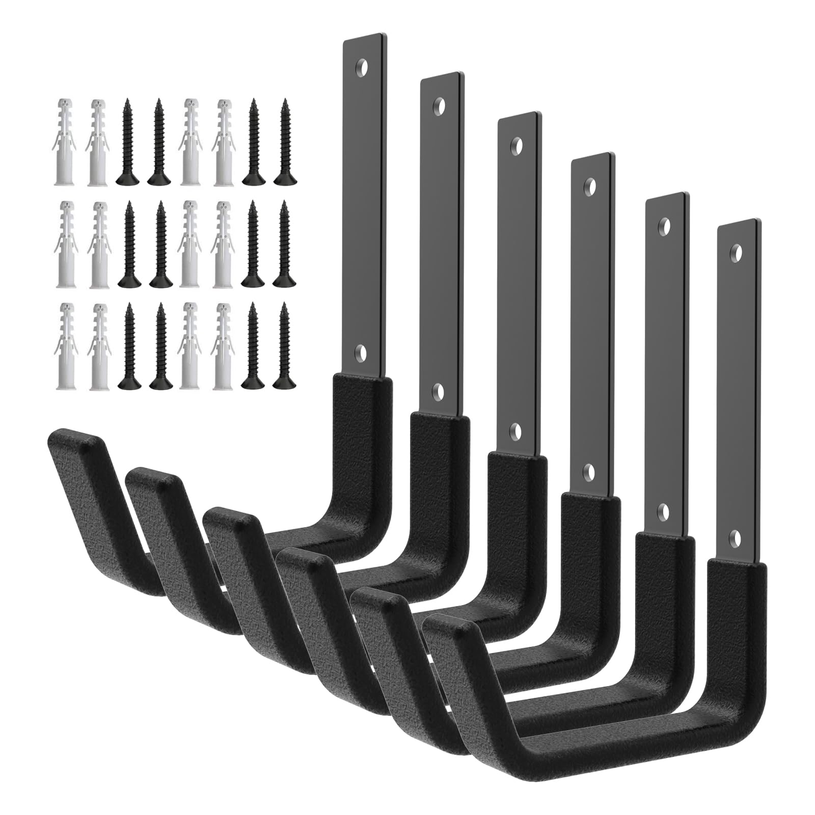 Heavy Duty Utility Hooks for Garage Storage Utility Hooks Wall Mount,Garage Hooks Heavy Duty,Garage Wall Hooks,Hose Holder,Bike Hooks,Ladder Hooks,Chainsaw Hanger,Leaf Blower Hanger 6 Medium(6 M)