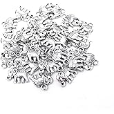 Honbay 30pcs Antique Silver Elephant Lucky Charms Pendants DIY Jewelry Finding Necklace Bracelet Accessory