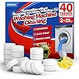 Washing Machine Cleaner Tablets 40 Pack Washer Machine CleaningTablets Descaler,Cleans Front Load and Top Load Washers & HE,Deep Cleaning Washer Cleaner Tablets,Septic Safe Eco-Friendly Deodorizing