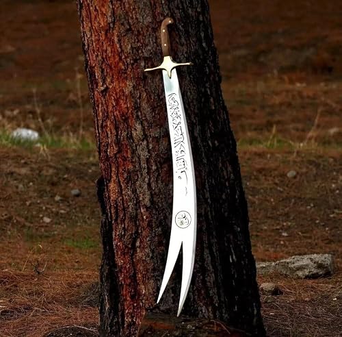 Generic Sword Generic 35 Inch Long Islamic Zulfiqar Sword Custom Handforged J2 Steel ...