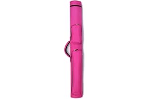 2x2 Hard Oval Pool Cue Billiard Stick Carrying Case (Several Colors Available) (Pink(New))