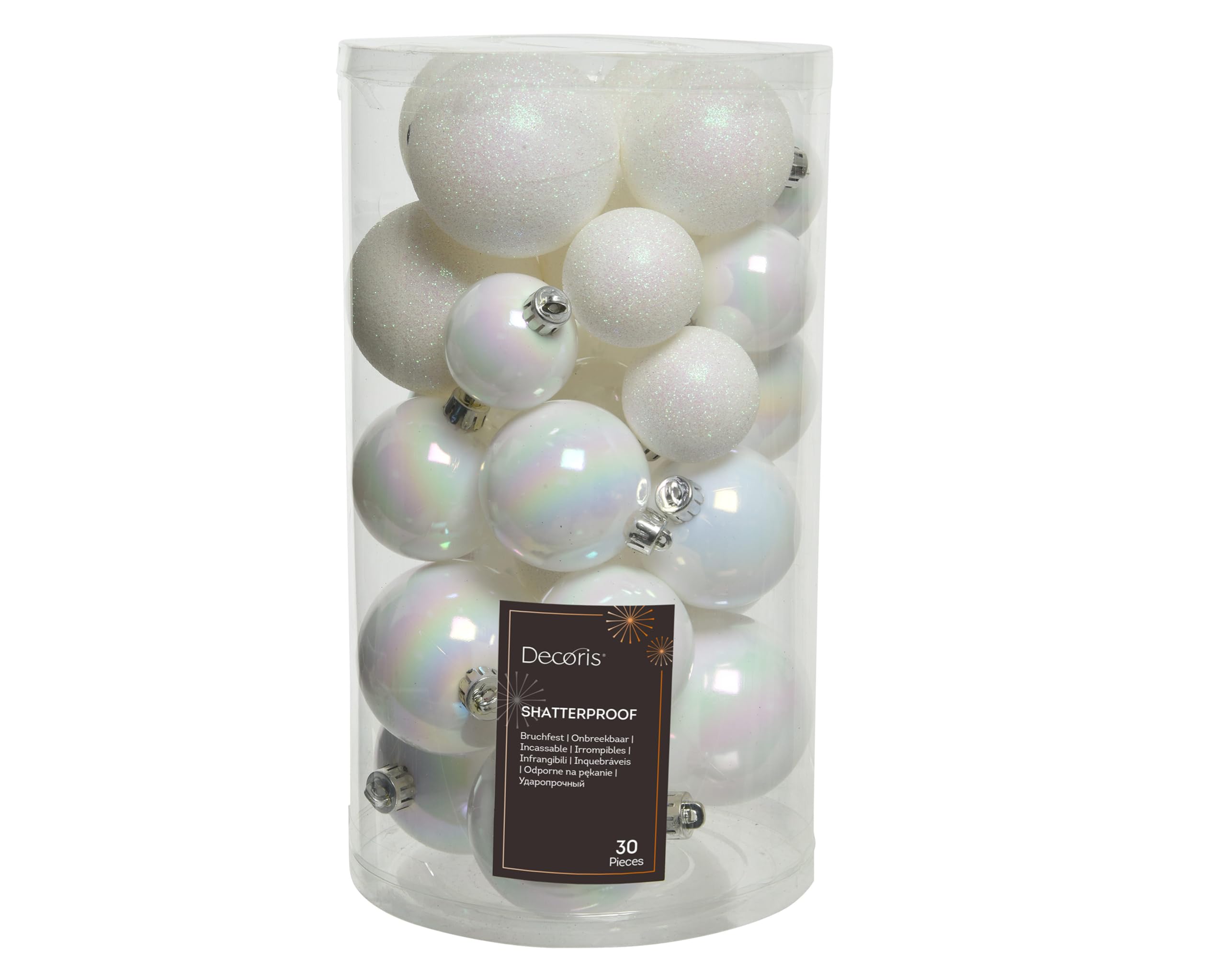 Kaemingk 30 White Iris Baubles