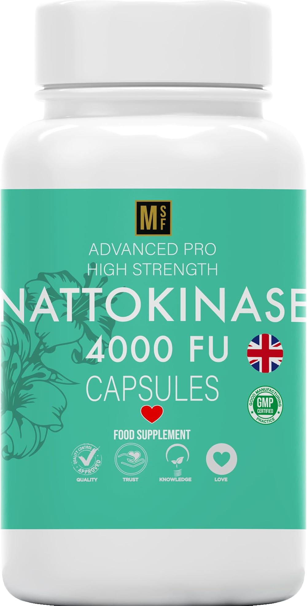 MetaSuperfoods Nattokinase 4000FU 120 Veg Capsules Heart Circulation
