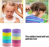 Hanyousheng 200 Pieces Multicolor Hair Ties 2mm 25mm No Crease Elastic Hair view 5