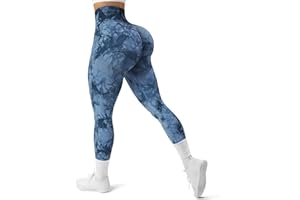 GILLYA Women's Scrunch Butt Lifting Leggings Seamless Tie Dye Workout Leggings Gym High Waisted Booty Lift Pants