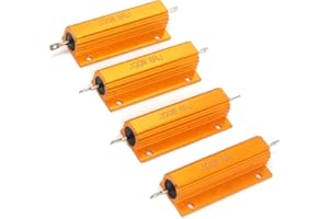 T Tulead 8 ohm Resistor Aluminum Resistor 100W Chassis Mounted Wirewound Resistor Pack of 4