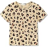 Dvenki Girls’ Graphic Tees - Gymnastics Theme, Roller Skating & Butterfly Shirts Smiling Face Print Casual Top Size 6-18