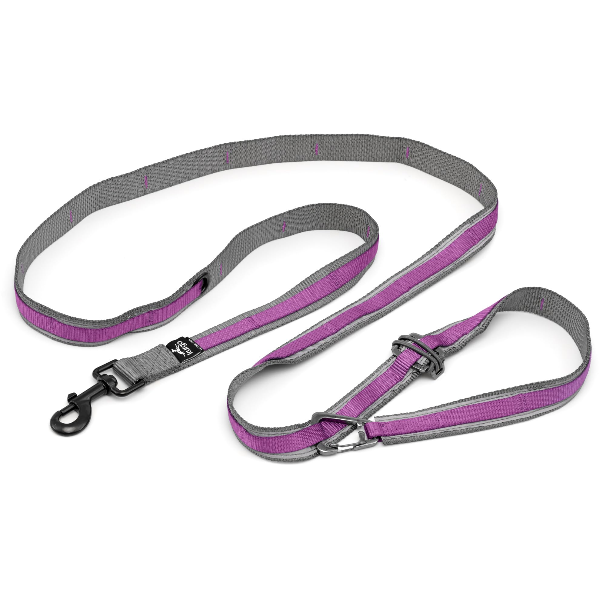 Quantum V2 6-in-1 Dog Leash, Multi-Use Dog Lead for Walking & Running, Adjustable, Hands-Free Option, Violet