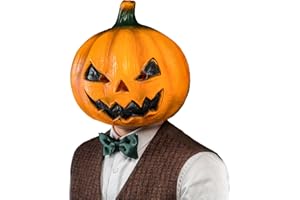 CreepyParty Halloween Jackolantern Pumpkin Face Head Masks Novelty Scary For Party and Trick or Treat