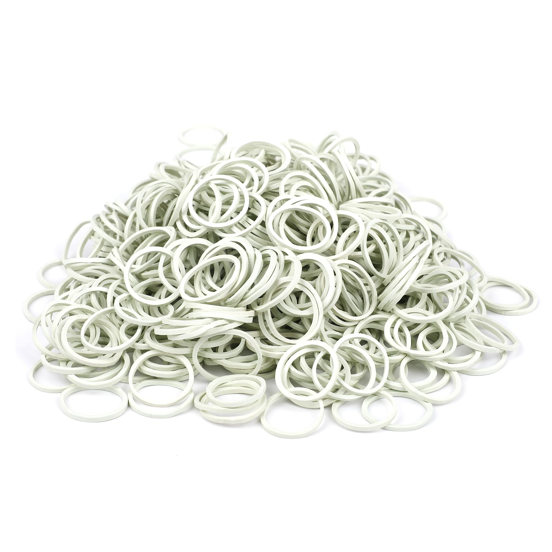1000 Pcs Mini Rubber Bands 20mm Soft Elastic Hair Bands for Kids Hair, Braids Hair, Wedding Hairstyle (White)