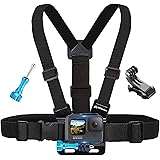 MiPremium Chest Mount Harness Compatible with GoPro Hero 9 8 7 6 5 4 3 3+ 2 Fusion Session Black Silver & AKASO EK7000 Sjcam 