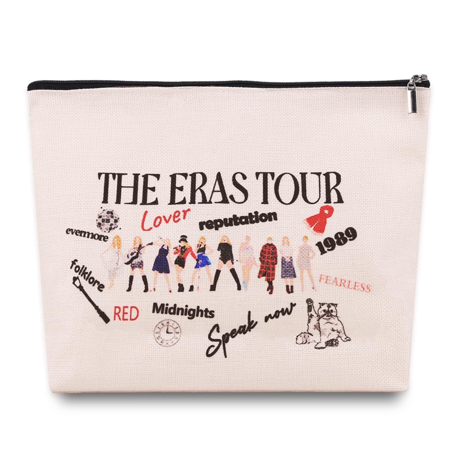 Bag1 Music Lover Makeup Bag, Cosmetic Bags, Music Lover Gift for Women, Music Lyric Albums Inspired Gift Tote Bag Fans Gifts Tote Bag Portable Makeup, Travel Makeup Bag