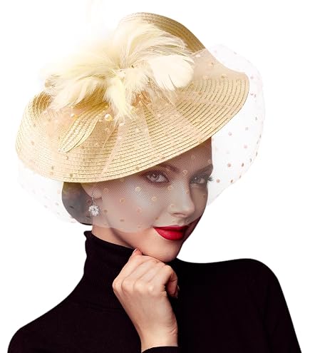4512 Woman Sinamay Fascinator Hat Pillbox Derby Hats Linen Feather Bloom Sinamay Derby Hat - Flipped Brim Feather Kentucky  main image 3