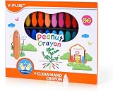 YPLUS Peanut Crayons 36 Colors Non-Toxic for Toddlers Ages 2-4