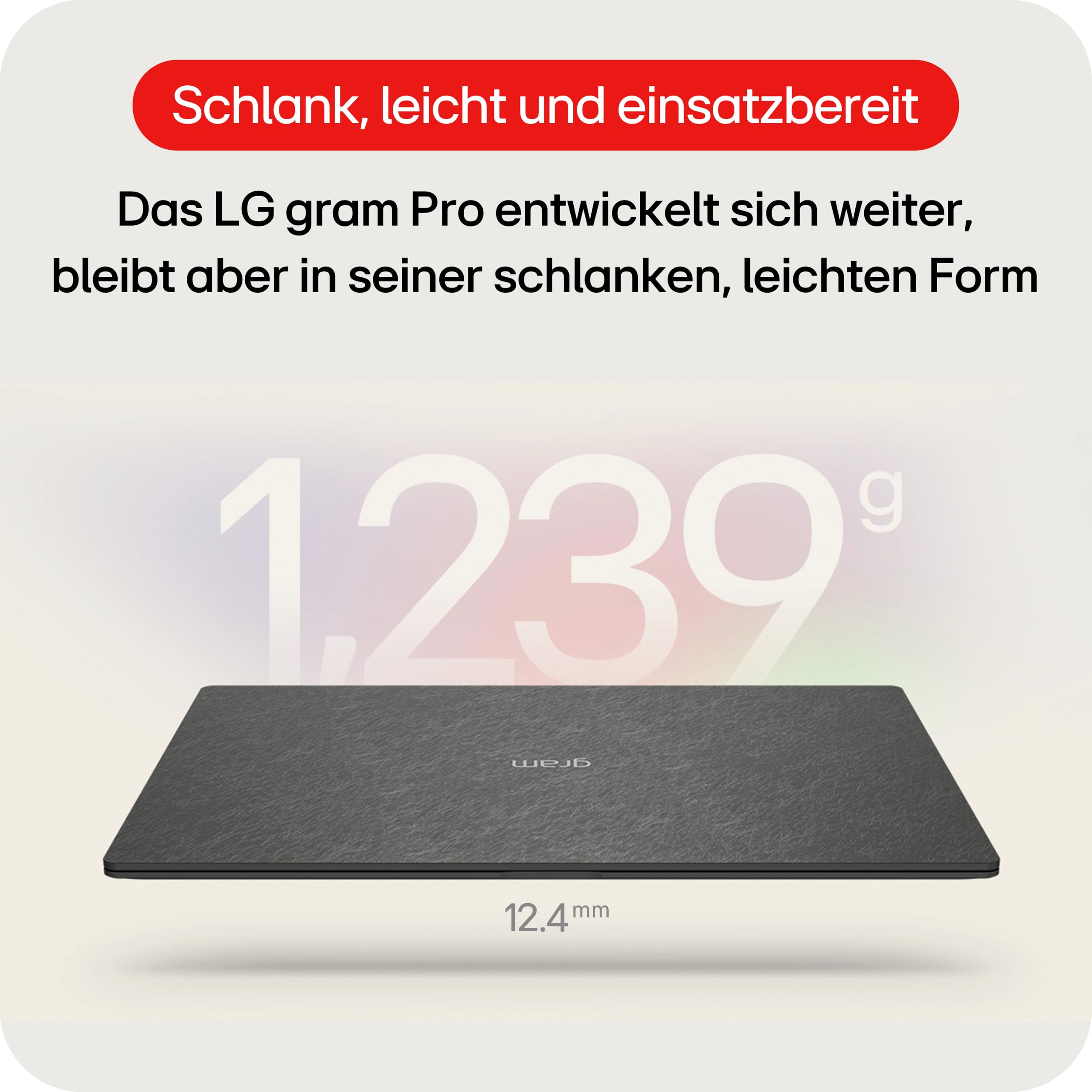 LG gram Pro 16 16Z90TS-G.AU8CG (16 Zoll) IPS Notebook, Intel Core Ultra 7 258V, Intel Arc 140V, 32GB RAM, 2TB SSD, federleicht (1,239 kg), gram AI, Copilot+ PC, 77 Wh, Thunderbolt 4, Grau 3