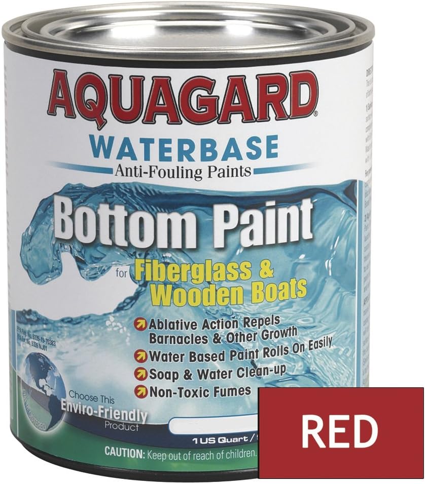 Aquagard Waterbased Anti-Fouling Bottom Paint - 1Qt - Red