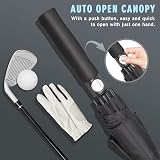 ZOMAKE Golf Umbrella 62in Windproof Double Canopy Auto Open Black Red view 4