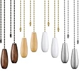 8 Pieces Ceiling Fan Pull Chains Wooden Pendant