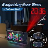 Sukeen Projection Alarm Clock 180° Rotatable Projector RGB Night Light FM Radio view 3