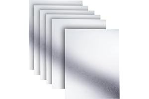 DIHZOKS 6 Pcs Thin Tin Coated Sheet Small Metal Tin Plate Sheets for Crafts Crafting Craftsman Art Decorative 6" Wide X 8" Long 0.013" Thick