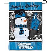 Carolina Panthers Holiday Winter Snow Garden Flag Double Sided Banner