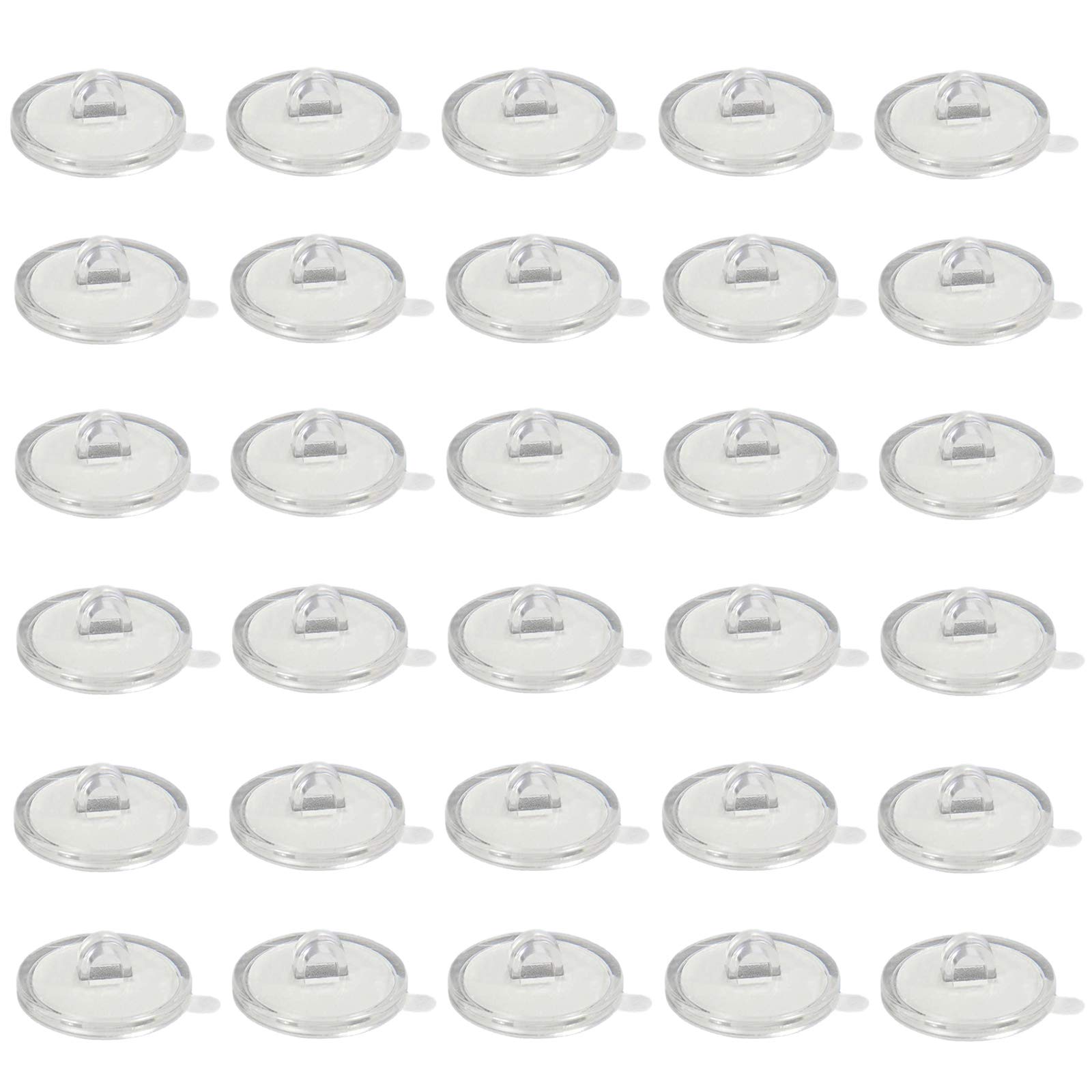 30 Self-Adhesive Hook, Plastic Sticky Hooks for Hanging, Without Drilling Clear Stick Hooks, for Ceilings, Kitchen Walls, Glass Windows