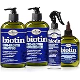 Difeel Biotin Regimen for Hair Growth - 4-Step Shampoo, Condition and Treatment System (4-PC SET) | Difeel, Biotin Regimen, for Hair Growth, 4-Step, Shampoo, Condition