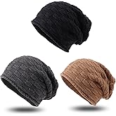 Zsedrut 3PCS Cotton Baby Beanie Autumn Baby Hat Newborn Infant Toddler Beanie Knitted Kids Hats for Boys Girls 0-8Y