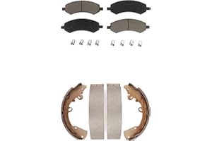 Transit Auto Front Rear Ceramic Brake Pads And Drum Shoes Kit Replacement For Dakota Dodge Ram Mitsubishi Raider KCN-100396