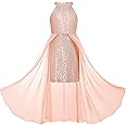 GRACE KARIN Girls Halter Neck Sequin Dress 6-14Y Kids Fancy Formal Party Prom Sparkly Pageant Birthday Graduation Dresses