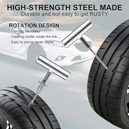 SINGARO Tire Repair Kit with Plugs, 36PCS Tire Plug Kit Heavy Duty