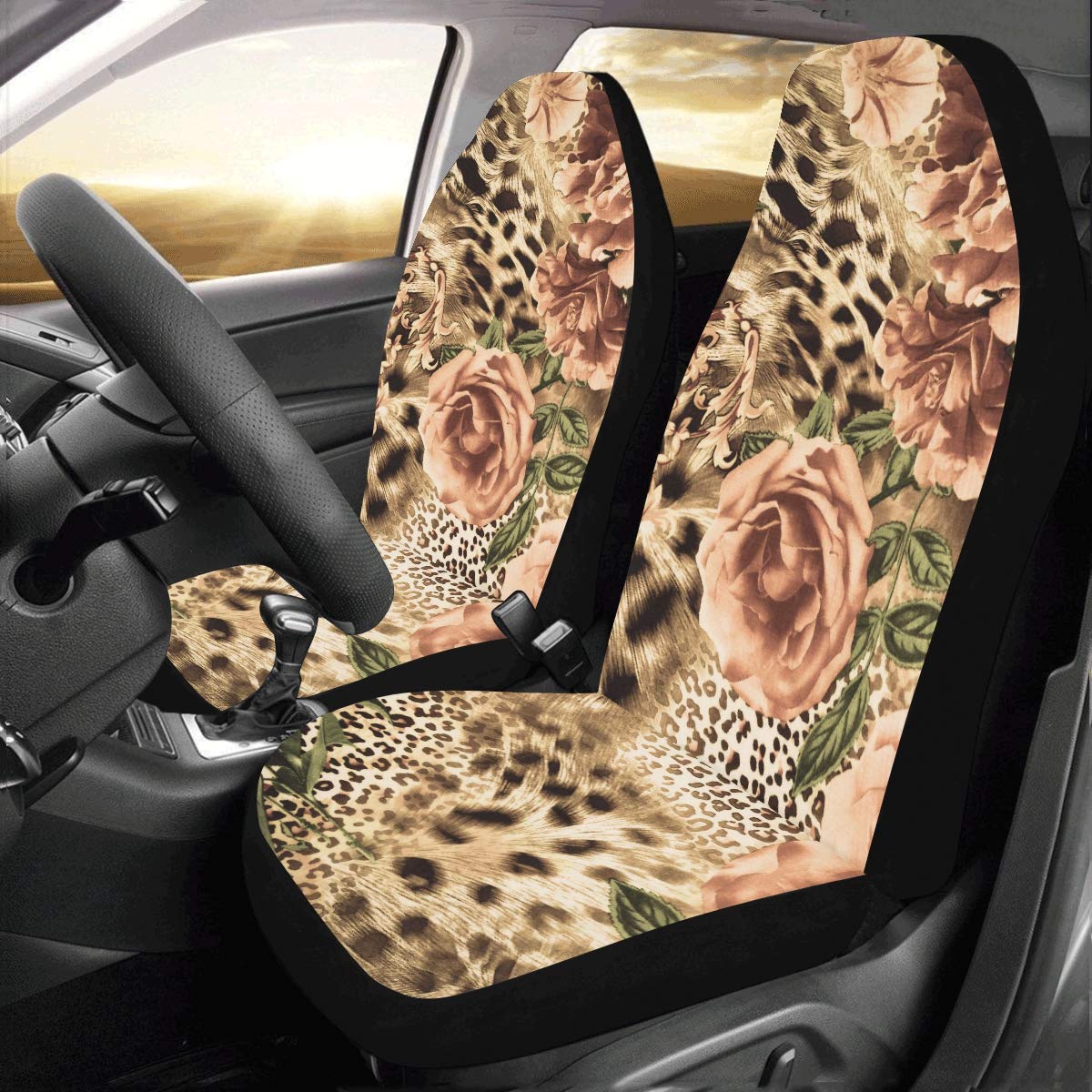 leopard car seat and stroller